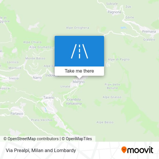 Via Prealpi map
