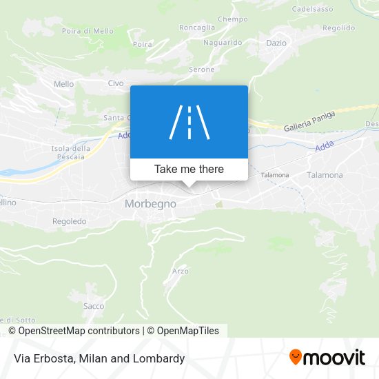 Via Erbosta map