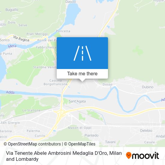 Via Tenente Abele Ambrosini Medaglia D'Oro map