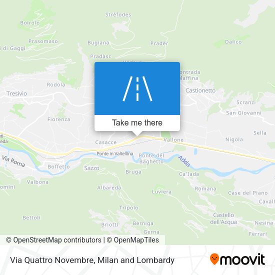 Via Quattro Novembre map