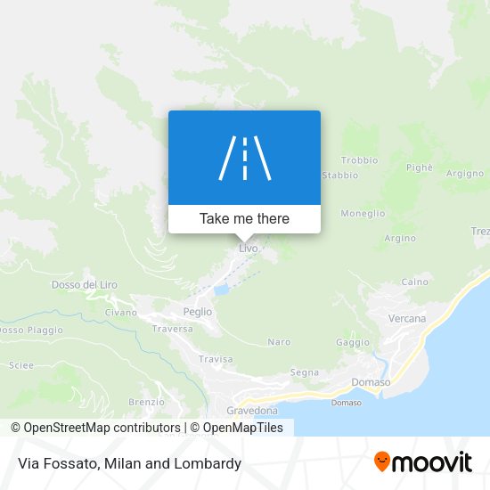 Via Fossato map
