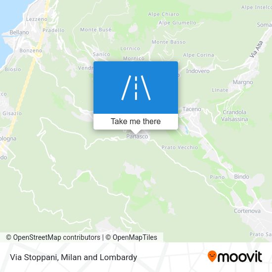 Via Stoppani map