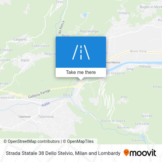 Strada Statale 38 Dello Stelvio map