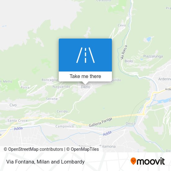 Via Fontana map