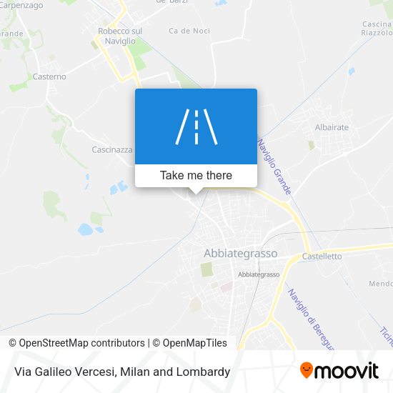 Via Galileo Vercesi map