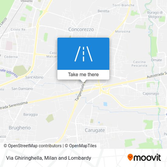 Via Ghiringhella map
