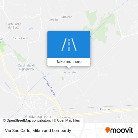 Via San Carlo map