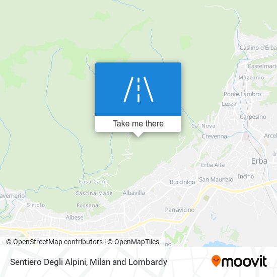 Sentiero Degli Alpini map