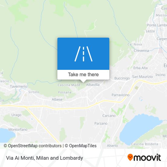 Via Ai Monti map