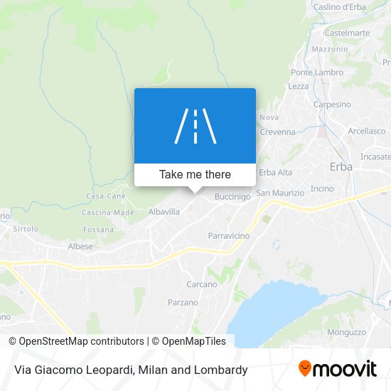 Via Giacomo Leopardi map