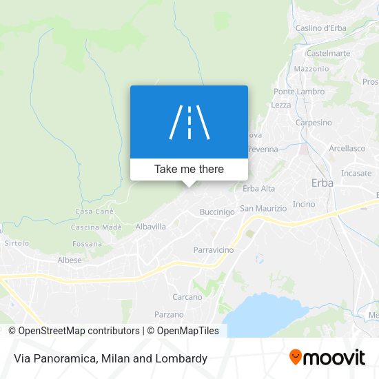 Via Panoramica map
