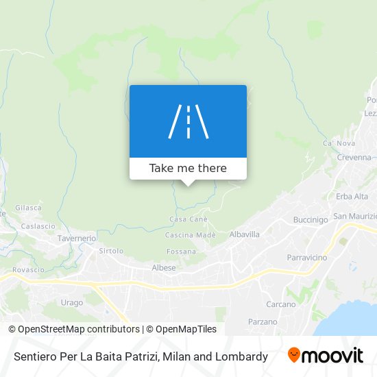 Sentiero Per La Baita Patrizi map