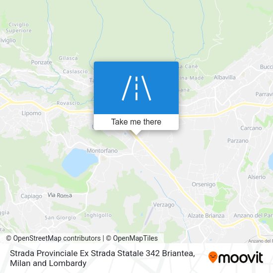 Strada Provinciale Ex Strada Statale 342 Briantea map