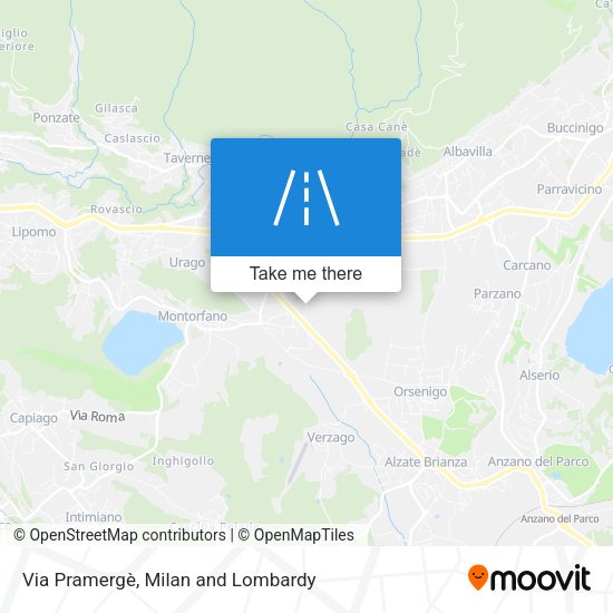 Via Pramergè map