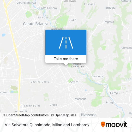 Via Salvatore Quasimodo map