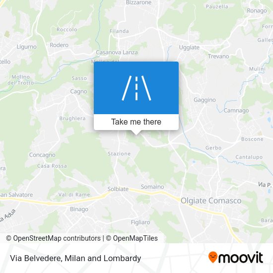 Via Belvedere map
