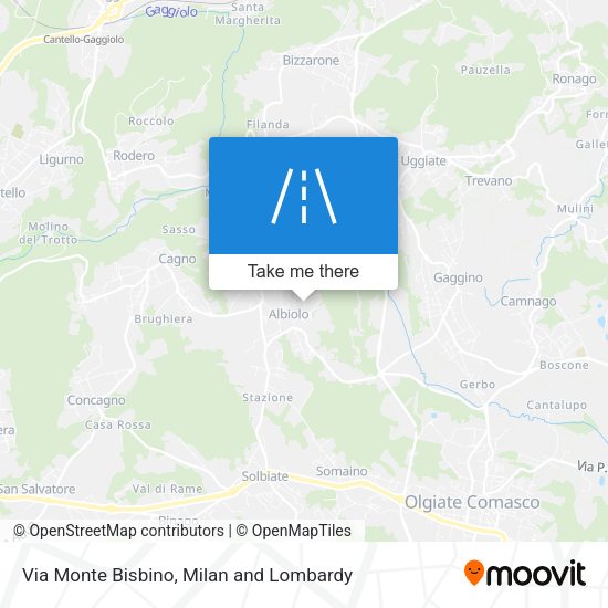 Via Monte Bisbino map