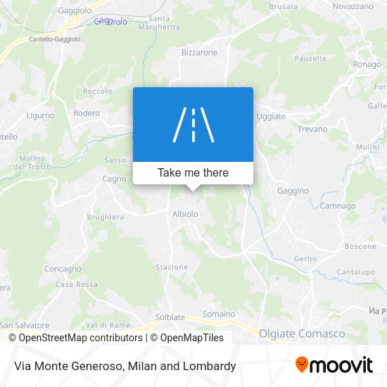 Via Monte Generoso map