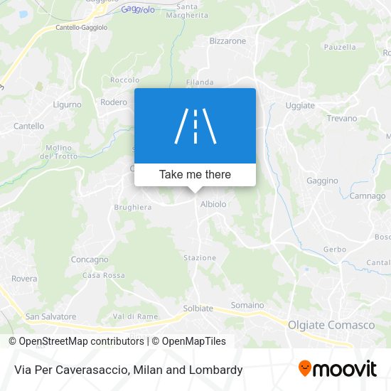 Via Per Caverasaccio map