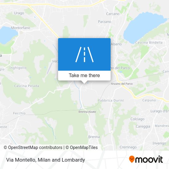Via Montello map