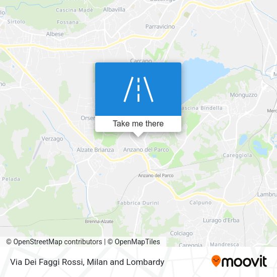 Via Dei Faggi Rossi map