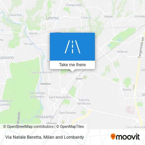 Via Natale Beretta map