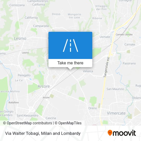 Via Walter Tobagi map