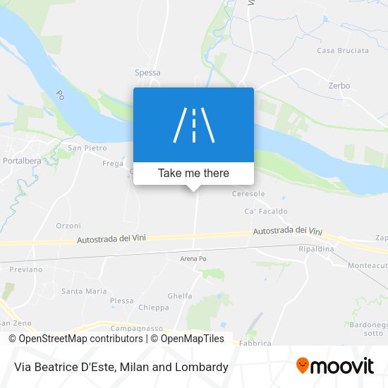 Via Beatrice D'Este map