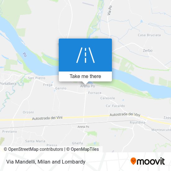 Via Mandelli map