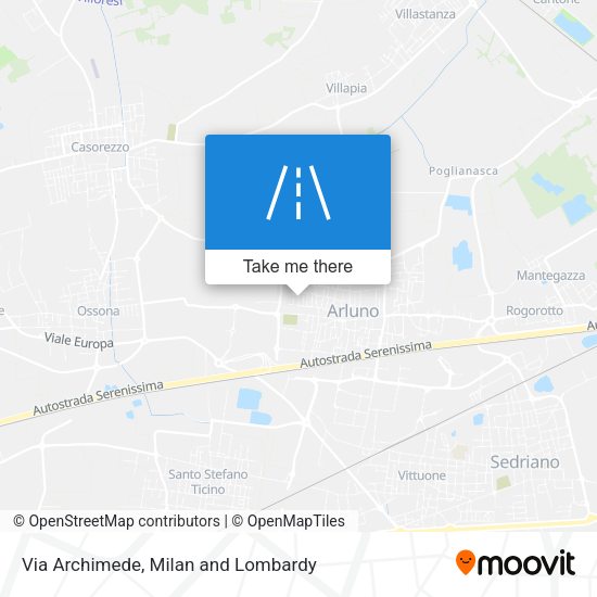 Via Archimede map