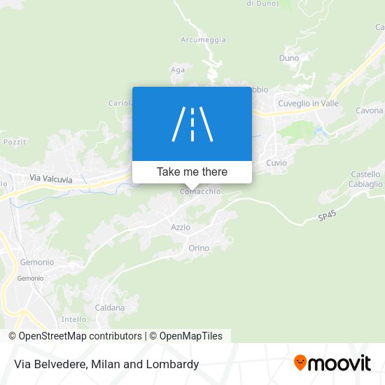 Via Belvedere map