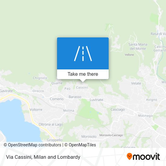 Via Cassini map