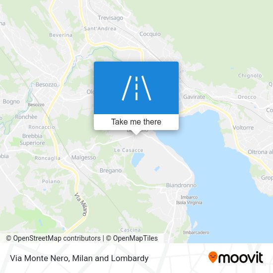 Via Monte Nero map