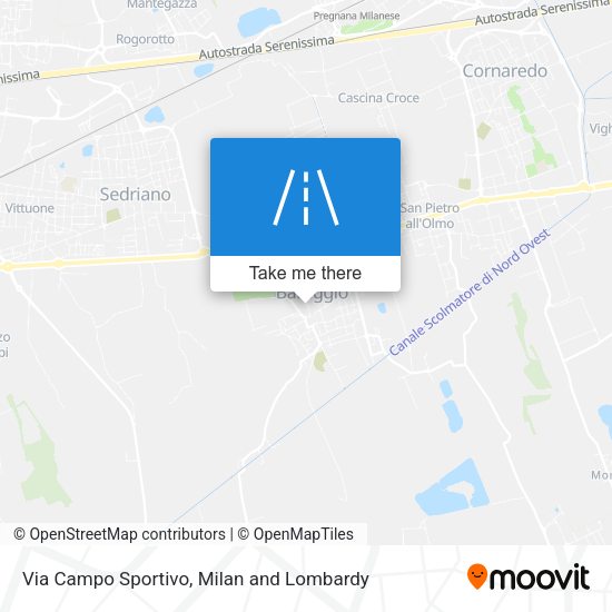 Via Campo Sportivo map