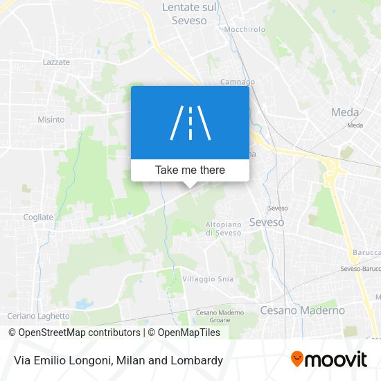 Via Emilio Longoni map