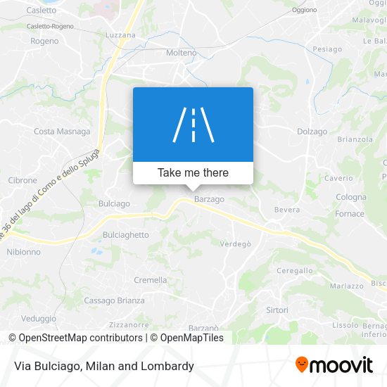 Via Bulciago map
