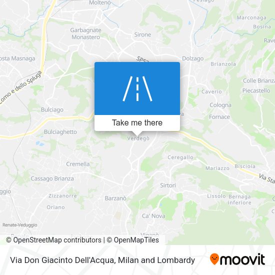 Via Don Giacinto Dell'Acqua map