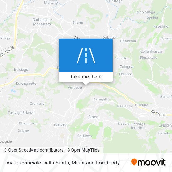 Via Provinciale Della Santa map