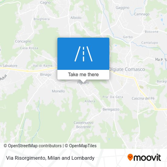 Via Risorgimento map