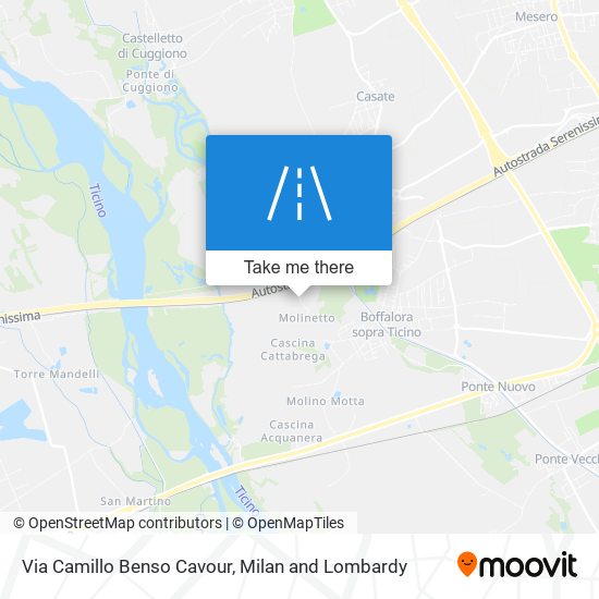 Via Camillo Benso Cavour map