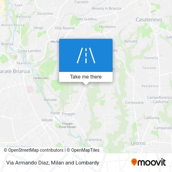 Via Armando Diaz map