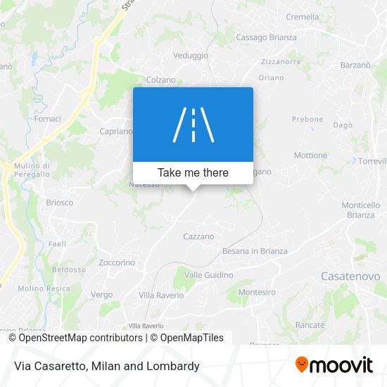 Via Casaretto map