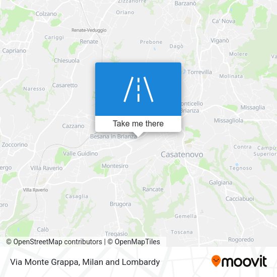 Via Monte Grappa map