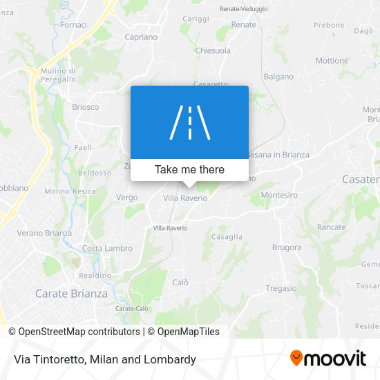 Via Tintoretto map