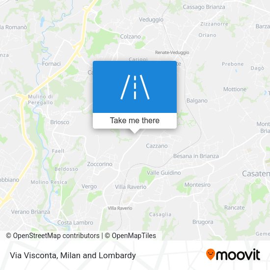 Via Visconta map