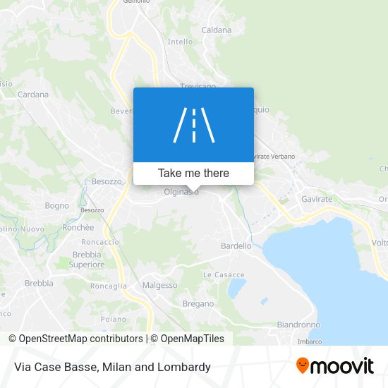 Via Case Basse map
