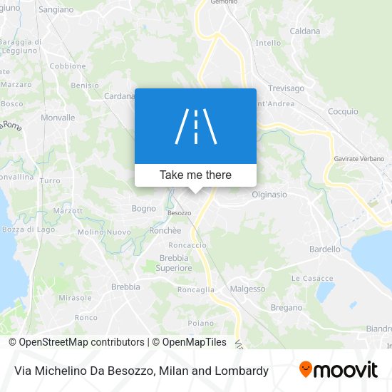 Via Michelino Da Besozzo map