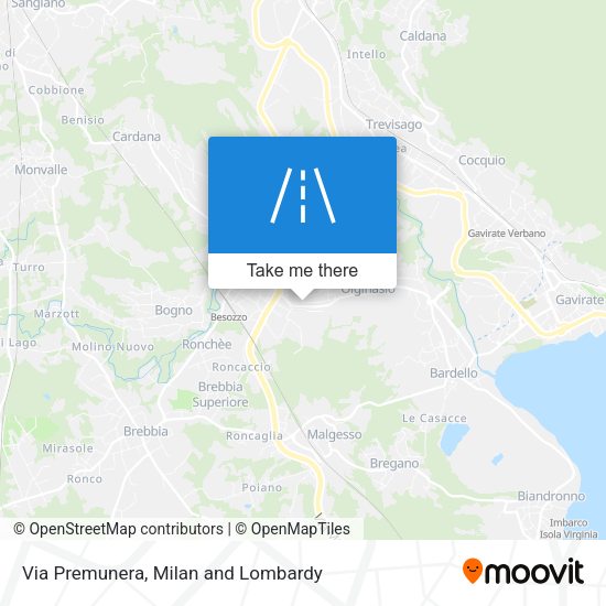 Via Premunera map