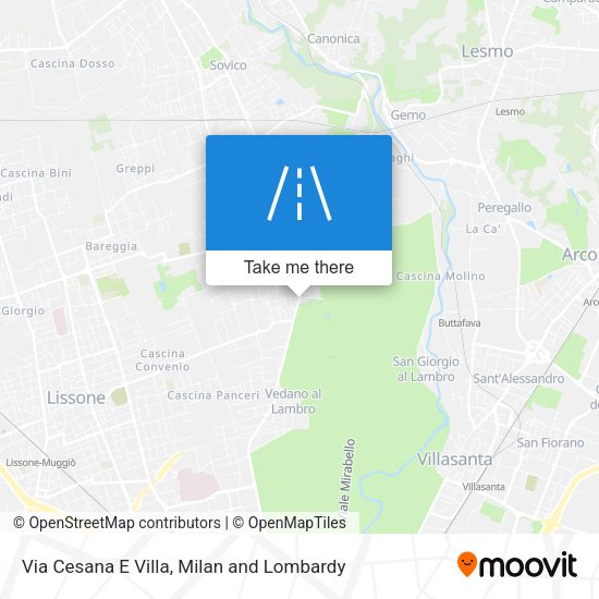 Via Cesana E Villa map