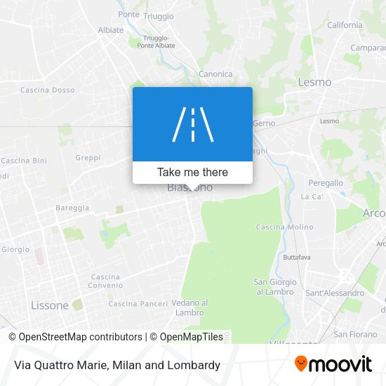 Via Quattro Marie map